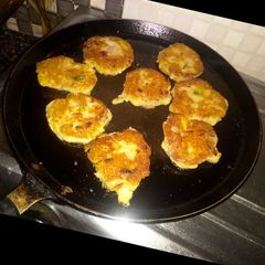 A picture of Green banana and aloo tikki.