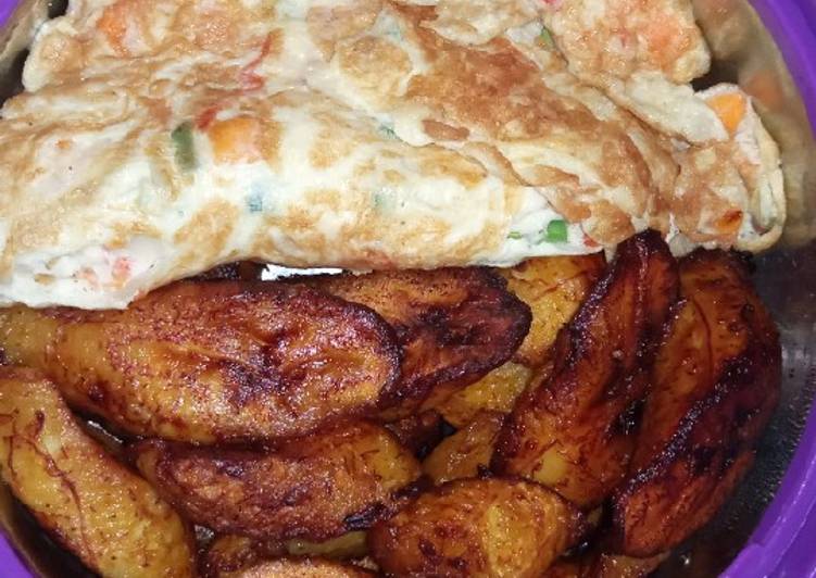 Recipe of Favorite Fried plantain with egg