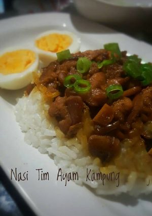 Foto resep Nasi Tim Ayam Kampung #PR_adakecapmanisnya
