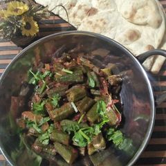 A picture of Bhindi Karahi.