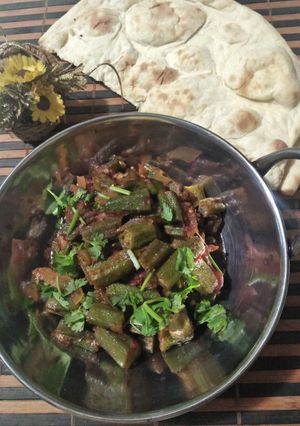 A picture of Bhindi Karahi.