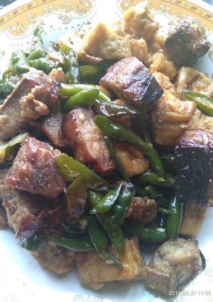 Foto resep Iwak pe tahu oseng lombok ijo