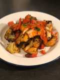 Harissa cod with spiced cauliflower and salsa