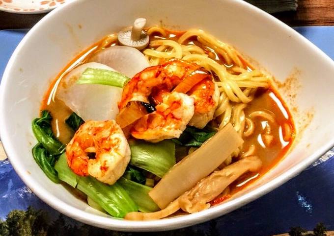 Recipe of Perfect えびラーメン🦐、Shrimp Ramen