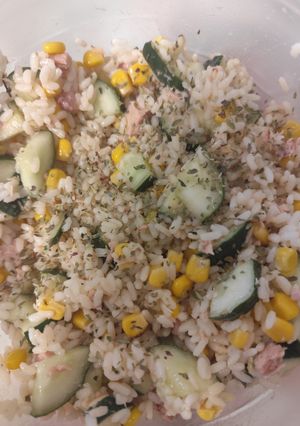Foto di 125👩🏻‍🍳Insalata di Riso con Cetriolo, Tonno e Mais