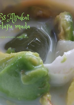 Foto resep Es alpukat kelapa muda