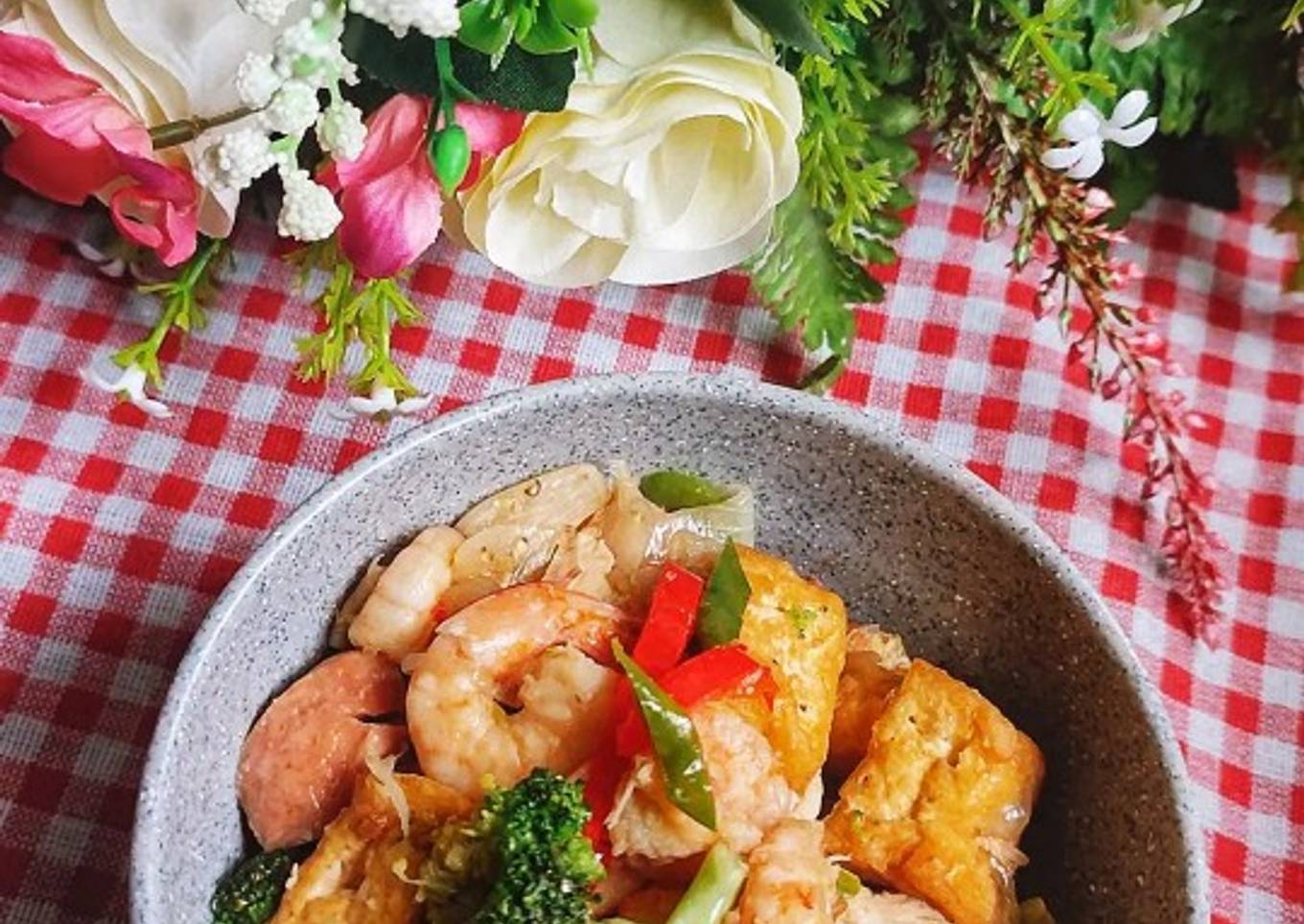 Tumis Ayam Udang