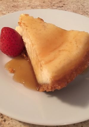 Una foto de Cheesecake con licor limoncello