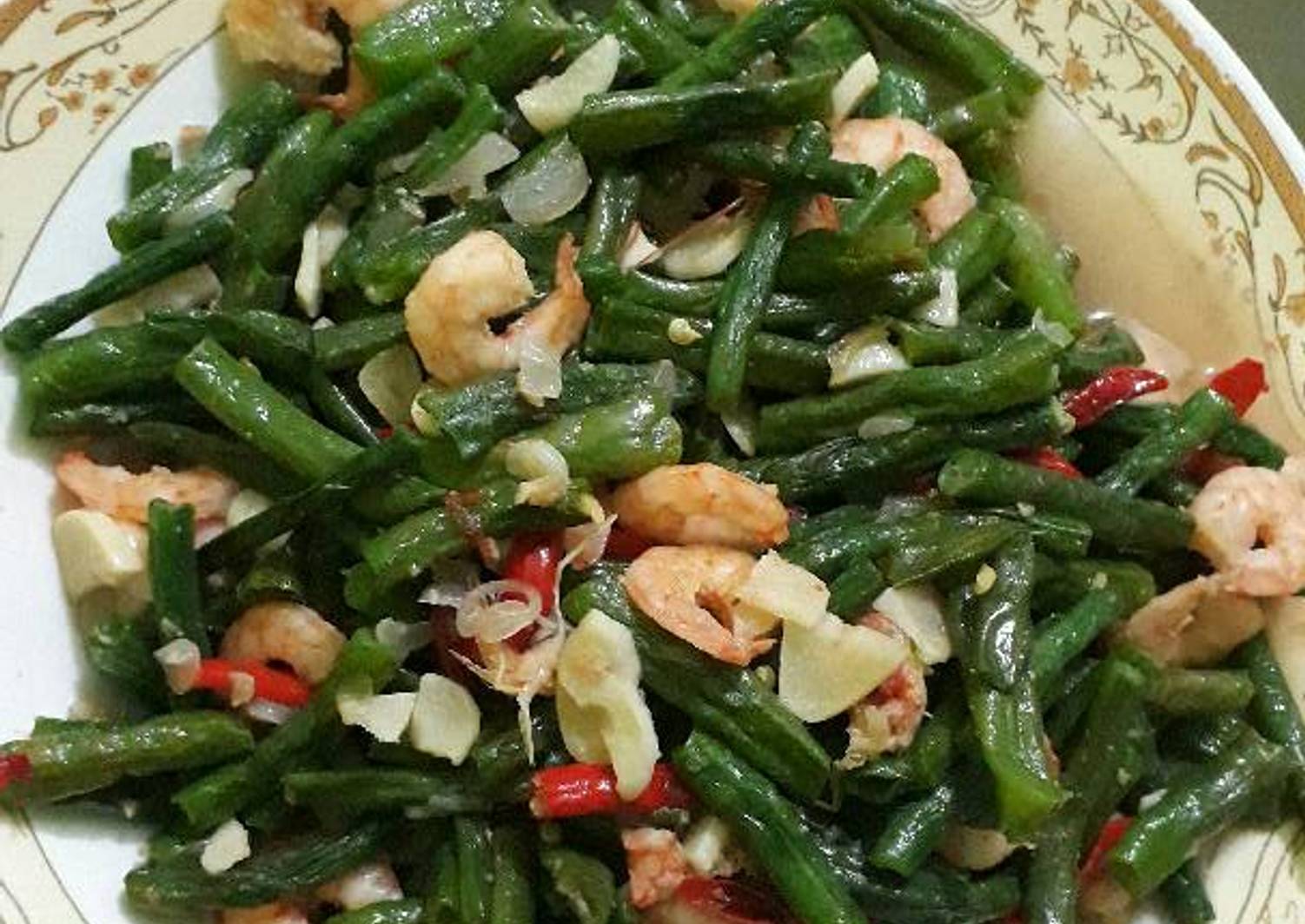 Resep Tumis kacang panjang udang oleh Dwi Oktorina - Cookpad