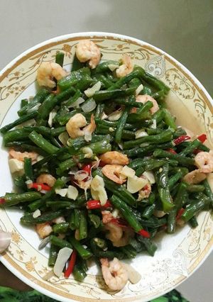 Foto resep Tumis kacang panjang udang