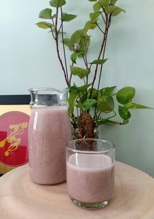 Hình của món Sữa gạo lứt mè rang.