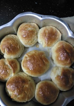 A picture of Homemade buns.