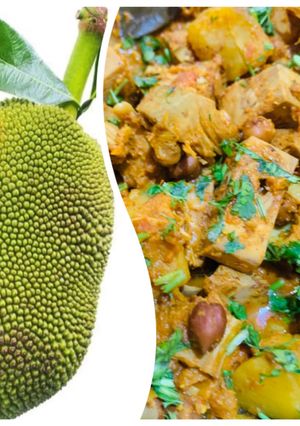 A picture of Panasa Kasha (jackfruit/Katahal Masala).