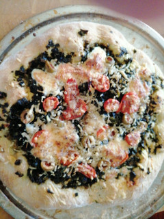 Una foto de Pizza vegetariana