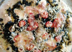 Una foto de Pizza vegetariana