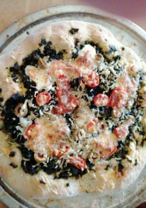 Una foto de Pizza vegetariana