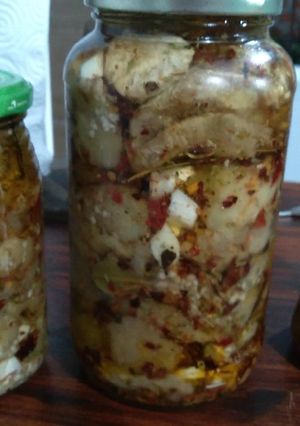 Una foto de Berenjenas en Escabeche