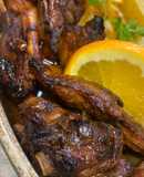 Costelas de Porco Caramelizadas com Laranja