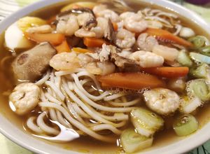Shiitake gombás, garnélás ramen recept fotója