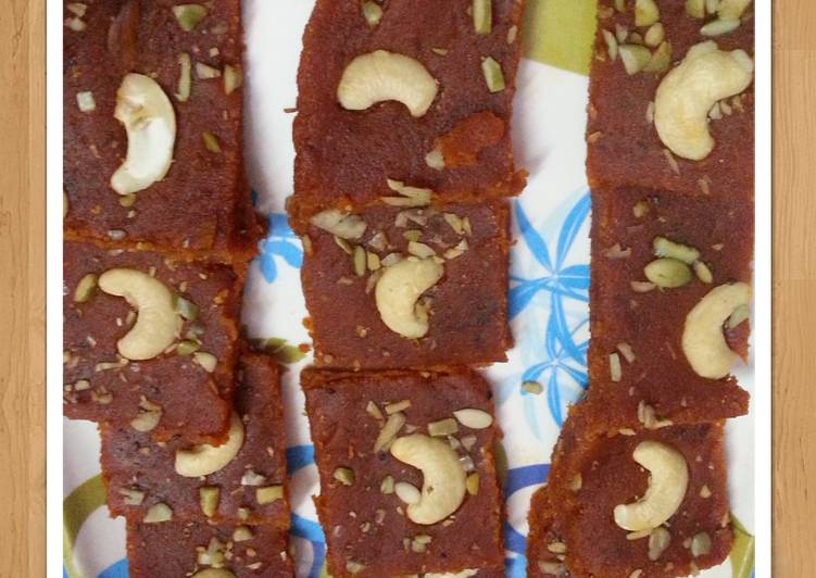 How to Prepare Any-night-of-the-week Carrot barfi with khoya