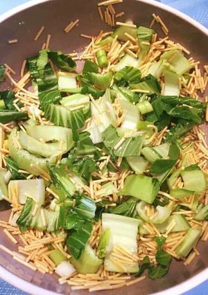 A picture of #salads#Crispy Bok choy salad.