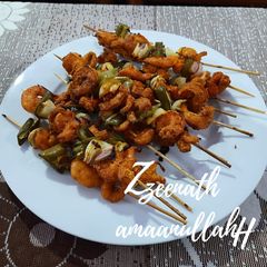 Oven Baked Prawn Shashlik A picture of Oven Baked Prawn Shashlik.