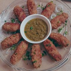 A picture of Beef Seekh kabab.