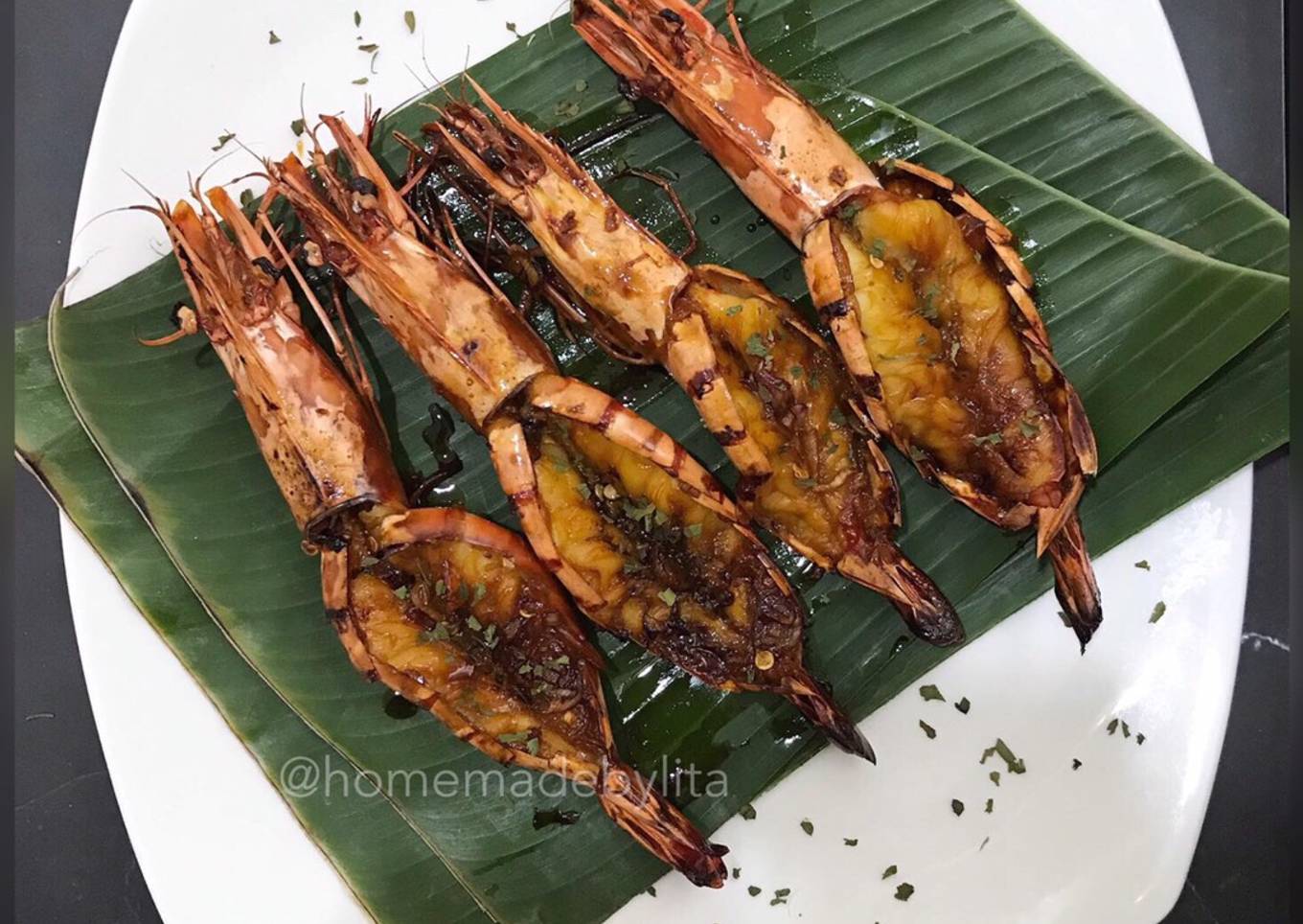 Udang bakar mudah enak oven #homemadebylita