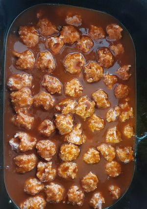 A picture of Mom's Ham Balls.