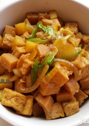 Foto resep Pork luncheon meat+kentang+tahu masak kecap