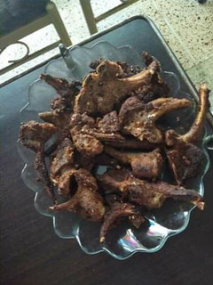 A picture of Fried Masala Mutton Chops.