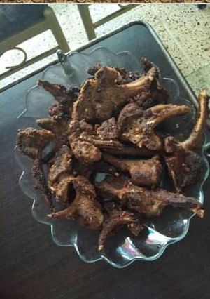 A picture of Fried Masala Mutton Chops.