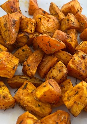 Sült édesburgonya recept fotója