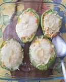 Chayotes rellenos de zanahoria