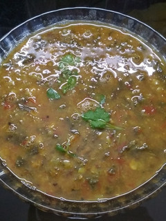 A picture of Amaranthus Dal/Thotakura Pappu.