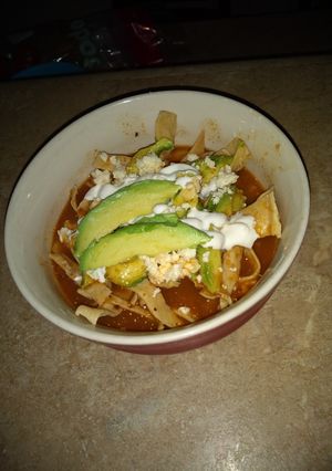 Una foto de Sopa de tortilla