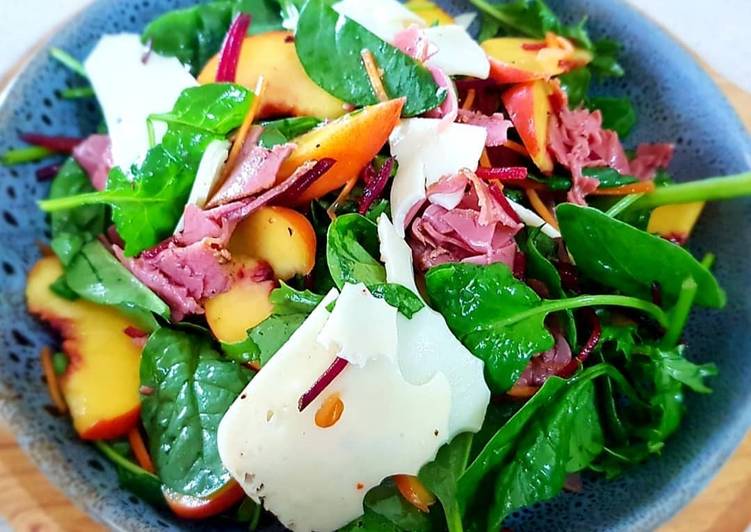 Get Fresh With Yellow Peach with Smoked Ham Salad