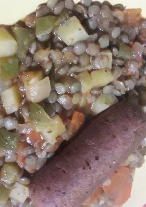Una foto de Guiso vegano de Lentejas
