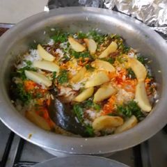 A picture of Mutton biryani.