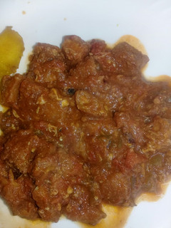 A picture of Tilapia fillet in peanut sauce.