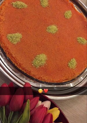 صورة لوصفة كنافه بالقشطة والجبنة