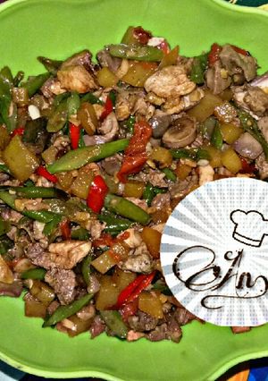 Foto resep Hati goreng kacang panjang