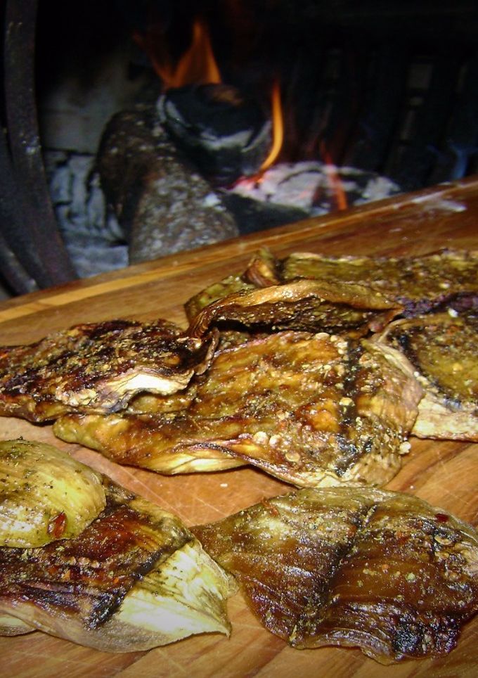 Una foto de Berenjenas a la parrilla
