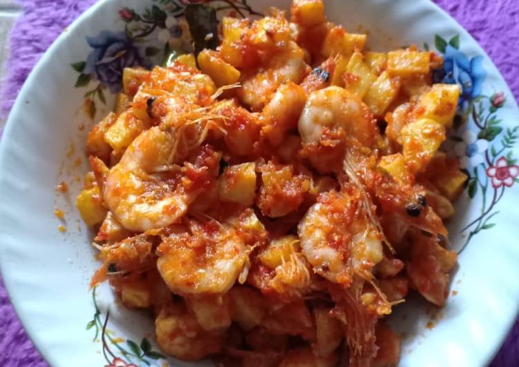 Udang kentang Balado