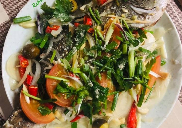 resepi masakan ikan siakap stim limau ala thai