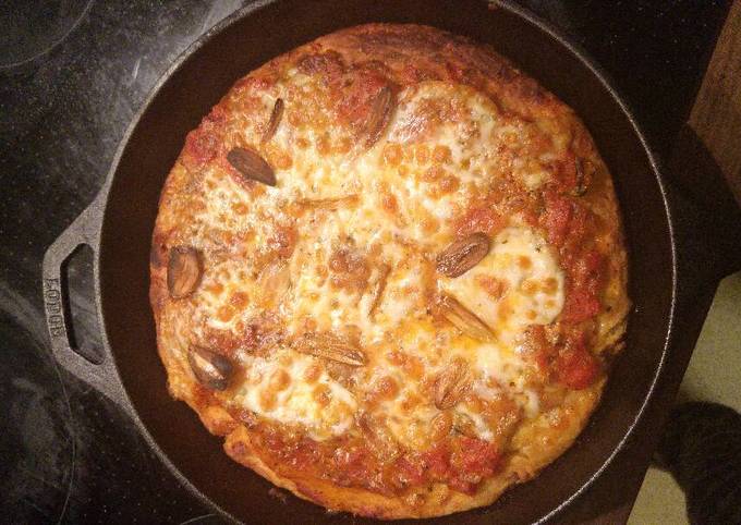 SHEET PAN FOCACCIA PIZZA WITH CRUSHED SAN MARZANOS & MOZZARELLA