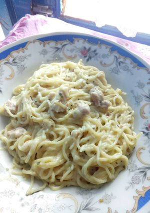 Foto resep Spaghetti Carbonara/Saus Putih