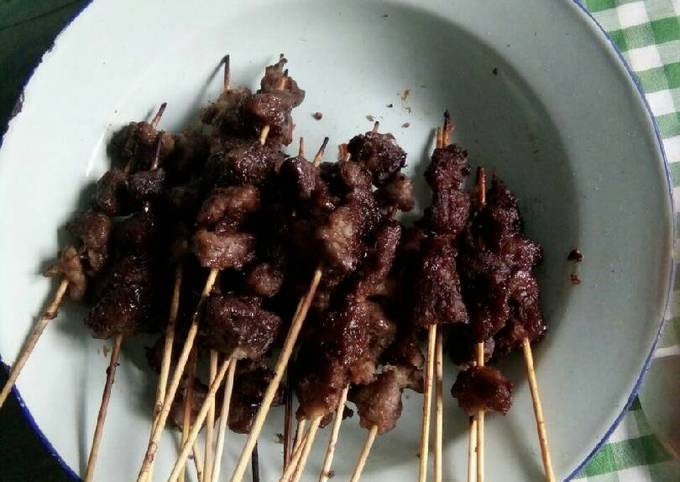 Cara Buat Sate Daging Simple Irit Anti Gagal