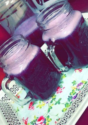 صورة لوصفة العصير البنفسج أو البنفسجي