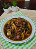 Tetelan Sapi & Tomat Ijo Masak Kecap Pedas